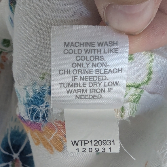 J. Jill Medium 100% Linen Sleeveless Tiered Button Down Shirt Floral - Picture 4 of 10